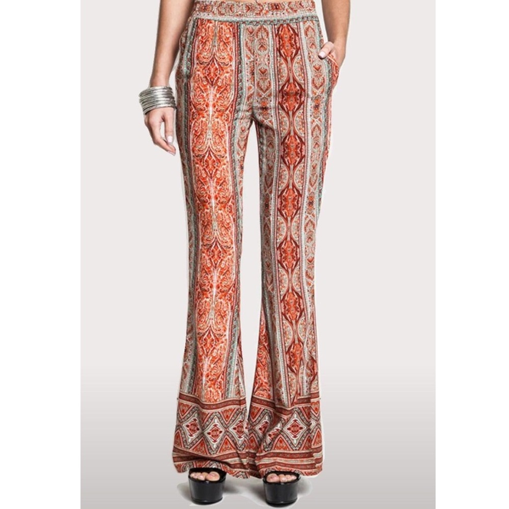 Paisley Patterned Bell Bottoms by Umgee